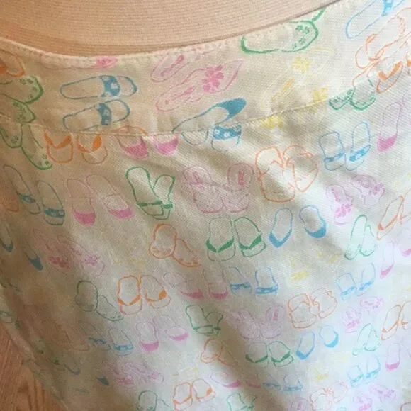 Golf skort in size 6 by EP PRO cream w/ multicolor - Picture 4 of 8